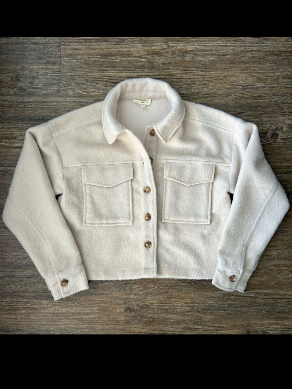 Cozy Cream Button-Front Jacket